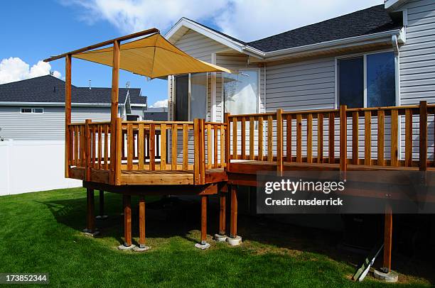 deck - railings stock pictures, royalty-free photos & images