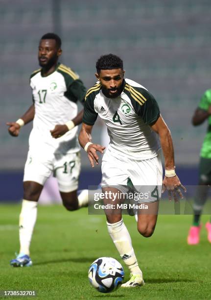 Abdulelah Al-Amri of Saudi Arabia in action ,during the International Friendly match between Saudi Arabia and Nigeria at Estadio Municipal de...