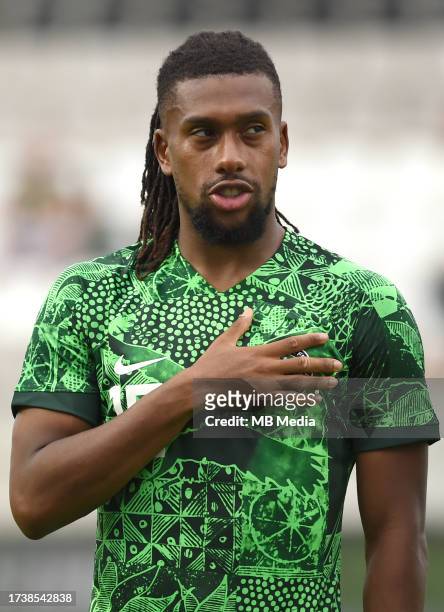 Alex Iwobi of Nigeria looks on ,during the International Friendly match between Saudi Arabia and Nigeria at Estadio Municipal de Portimao on October...