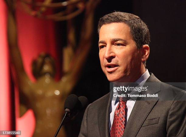 Academy of Television Arts & Sciences Chairman & CEO Bruce Rosenblum speaks onstage during the 65th Primetime Emmy Awards nominations at the...