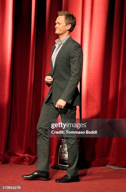 Actor Neil Patrick Harris walks onstage during the 65th Primetime Emmy Awards nominations at the Television Academy's Leonard H. Goldenson Theatre on...