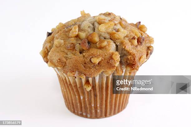 banana nut muffin - muffin stock pictures, royalty-free photos & images