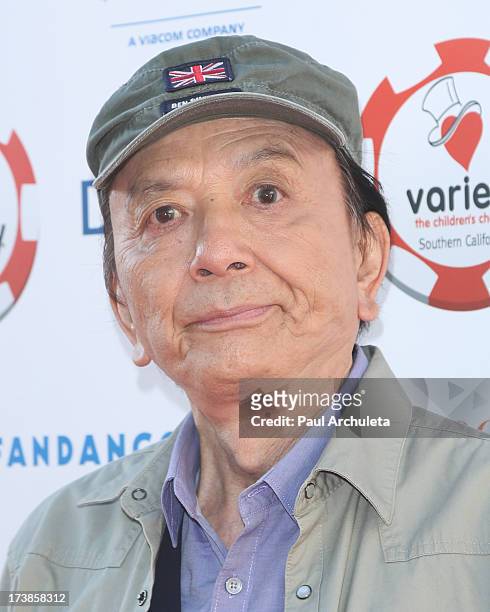 Actor James Hong attends the 3rd annual Variety Charity Texas Hold 'Em Tournament & Casino Game at Paramount Studios on July 17, 2013 in Hollywood,...