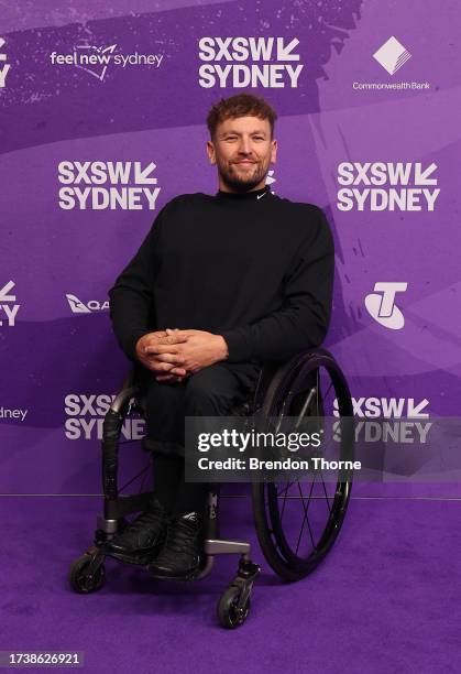 Dylan Alcott attends the world premiere screening of "ONEFOUR: Against All Odds" at SXSW Sydney on October 16, 2023 in Sydney, Australia.