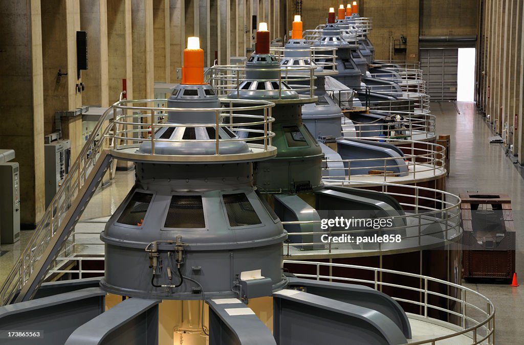 Inside of a Hydro Electric Power Plant