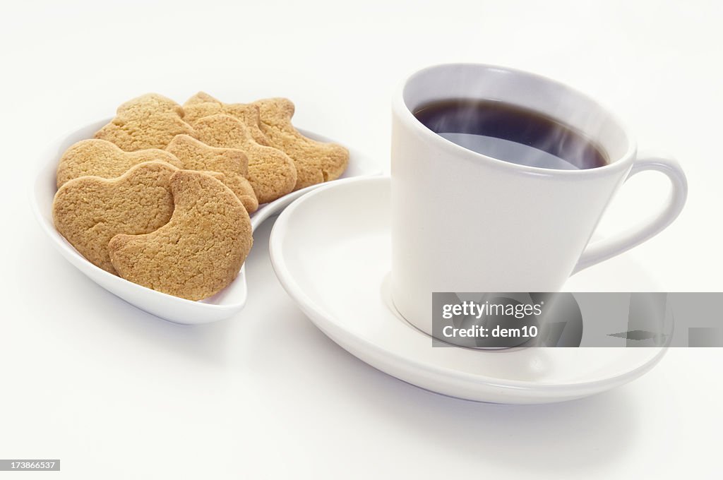 Coffee cup with cookie