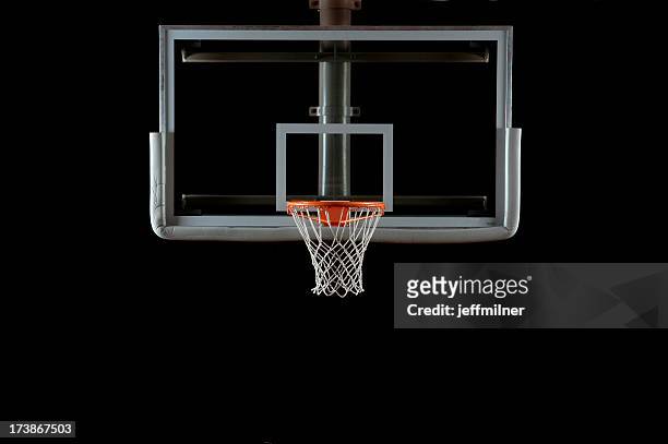 basketball backboard and hoop - basketball hoop stock pictures, royalty-free photos & images
