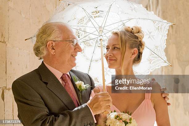 bride and father - malta wedding stock pictures, royalty-free photos & images