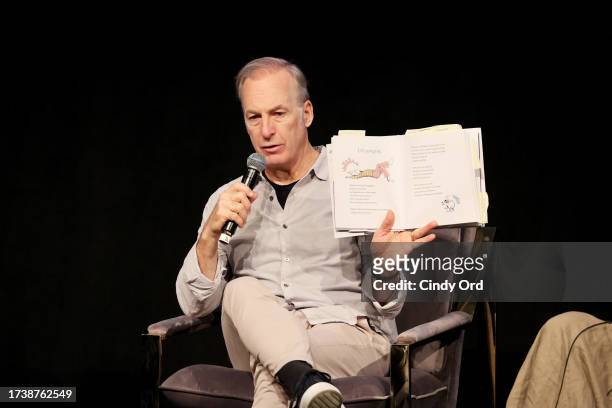 Bob Odenkirk speaks onstage during a book signing for Bob And Erin Odenkirk's "Zilot And Other Important Rhymes" at the 26th SCAD Savannah Film...