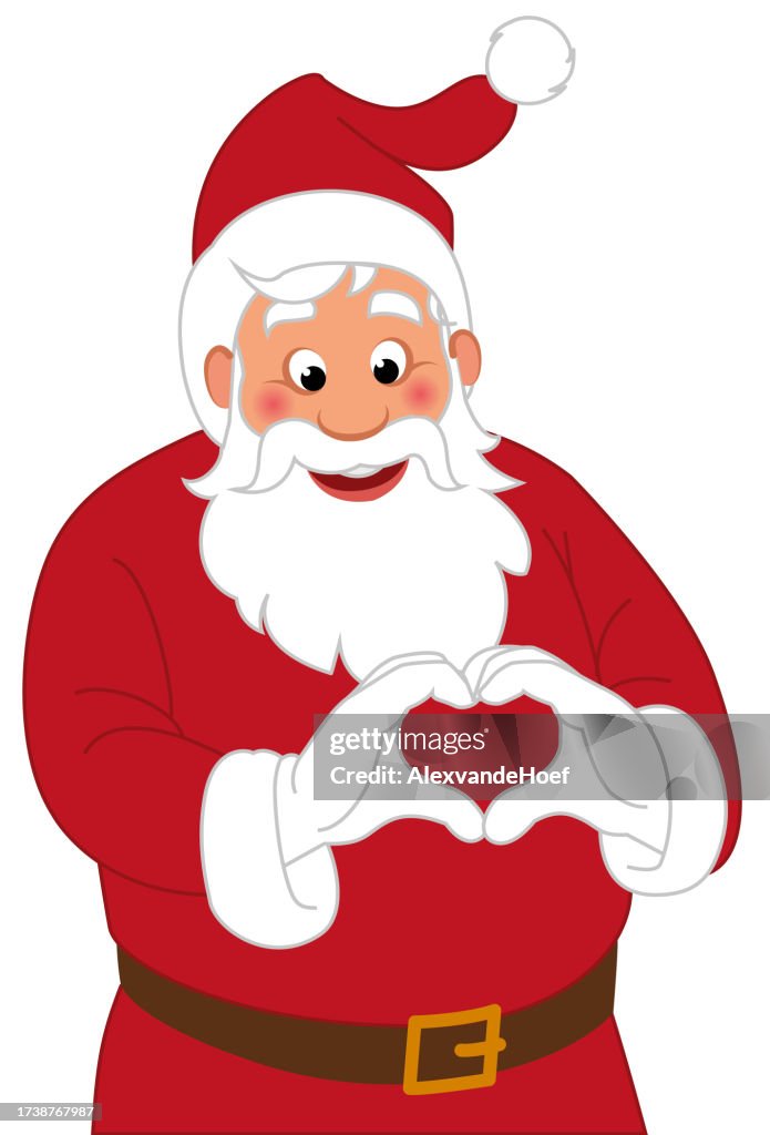 Santa Claus Heart Hands