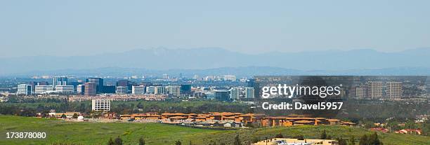 orange county city skylines view - santa ana kalifornien bildbanksfoton och bilder