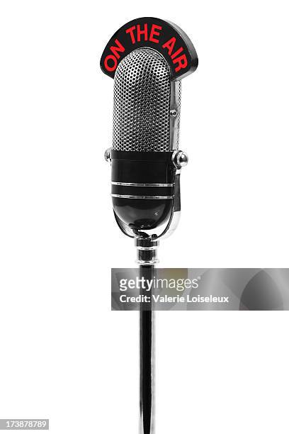 microfono in aria - radio foto e immagini stock