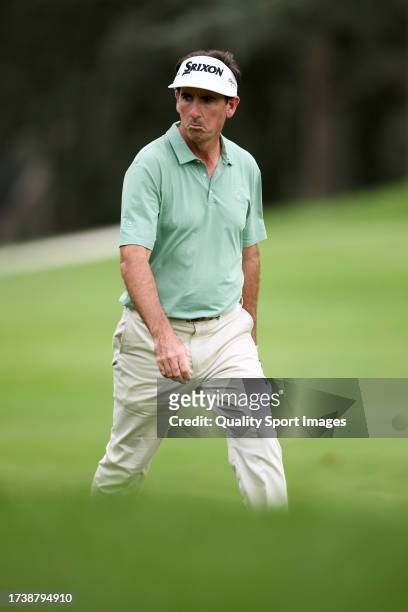 Alfredo Garcia Heredia of Spain looks on the 16th hole on Day Four of the acciona Open de Espana presented by Madrid at Club de Campo Villa de Madrid...