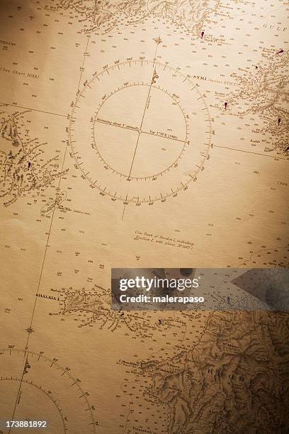 nautical chart - navigatieapparatuur stockfoto's en -beelden