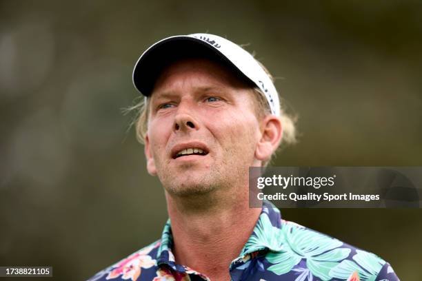 Marcel Siem of Germany looks on the 16th hole on Day Four of the acciona Open de Espana presented by Madrid at Club de Campo Villa de Madrid on...