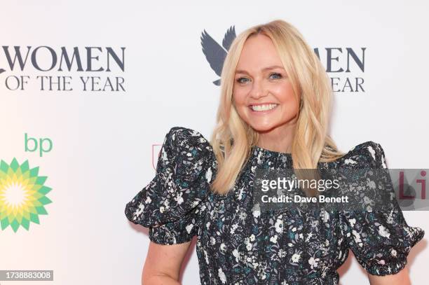 Emma Bunton attends the Women of the Year Lunch & Awards at The Royal Lancaster Hotel on October 16, 2023 in London, England. The awards recognise...