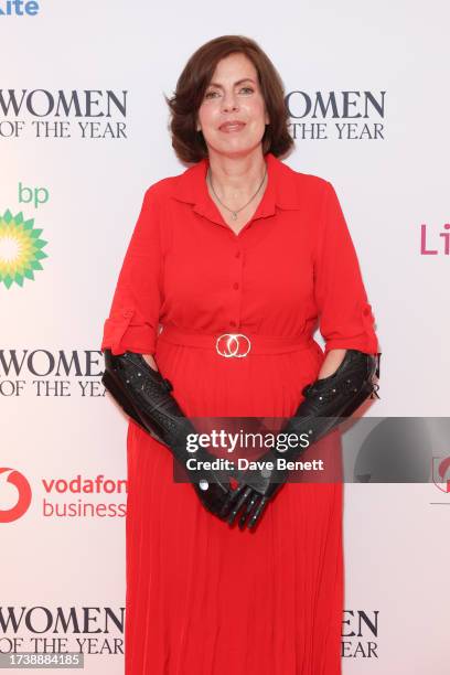 Kath Tregenna attends the Women of the Year Lunch & Awards at The Royal Lancaster Hotel on October 16, 2023 in London, England. The awards recognise...