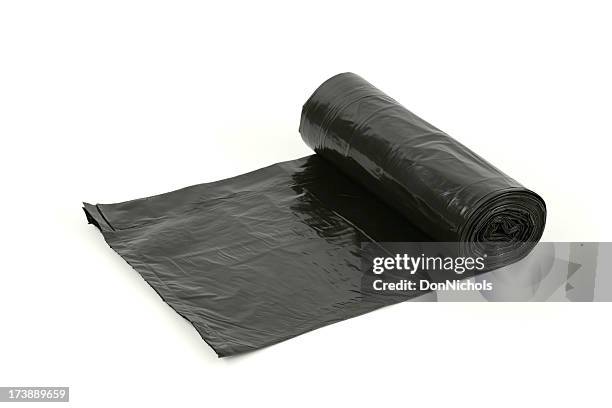 garbage bag roll - garbage bag stock pictures, royalty-free photos & images