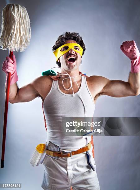 super cleaner - housework humour stock pictures, royalty-free photos & images