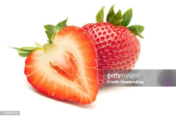 - erdbeere - erdbeeren freisteller stock-fotos und bilder