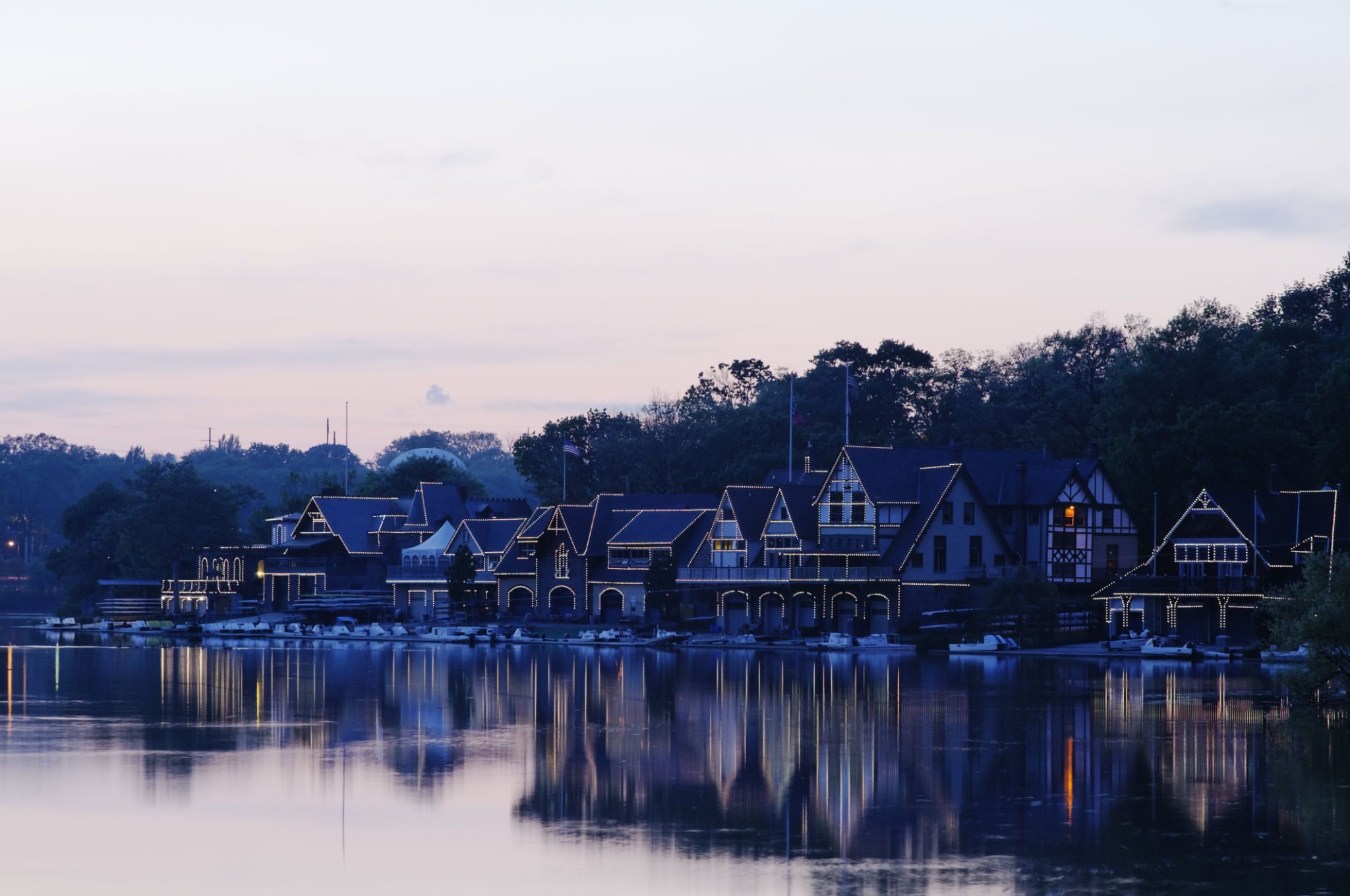 boathouse row night
