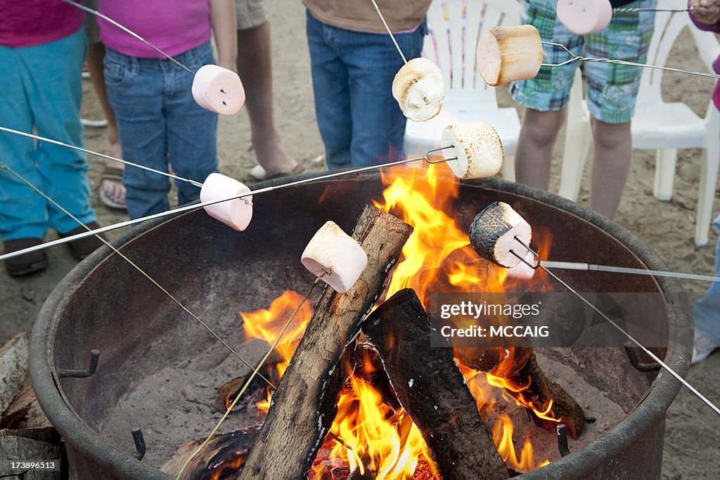 Rôtir des marshmallows