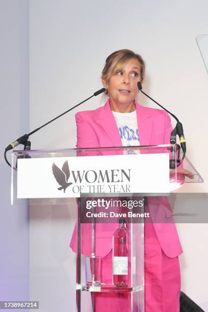 Mel Giedroyc attends the Women of the Year Lunch & Awards at The Royal Lancaster Hotel on October 16, 2023 in London, England. The awards recognise...