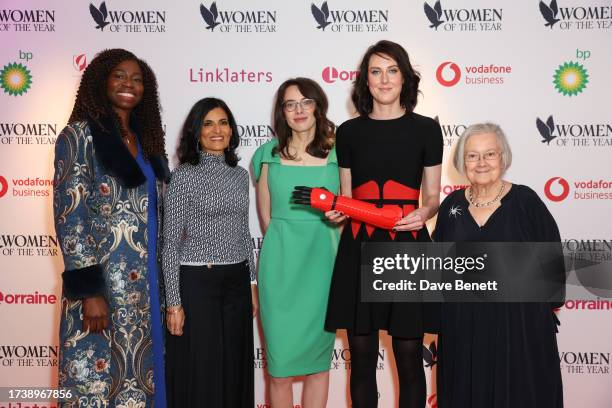 Bola Owolabi, Raksha Pattni, Alicja Dzieciol, Samantha Payne and Brenda Hale, Baroness Hale of Richmond attend the Women of the Year Lunch & Awards...