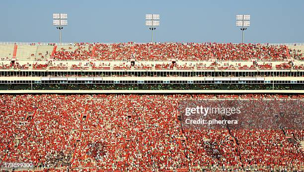 stadio di football americano ricco di spettatori - stadio foto e immagini stock