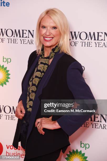 Anneka Rice attends the Women of the Year Lunch & Awards at The Royal Lancaster Hotel on October 16, 2023 in London, England.