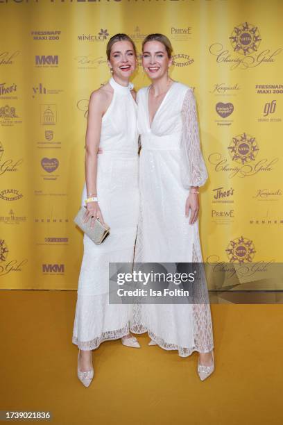 Nina Meise and Julia Meise attend the VITA Charity Gala on October 14, 2023 in Wiesbaden, Germany.