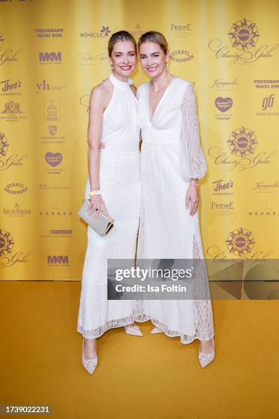 Nina Meise and Julia Meise attend the VITA Charity Gala on October 14, 2023 in Wiesbaden, Germany.