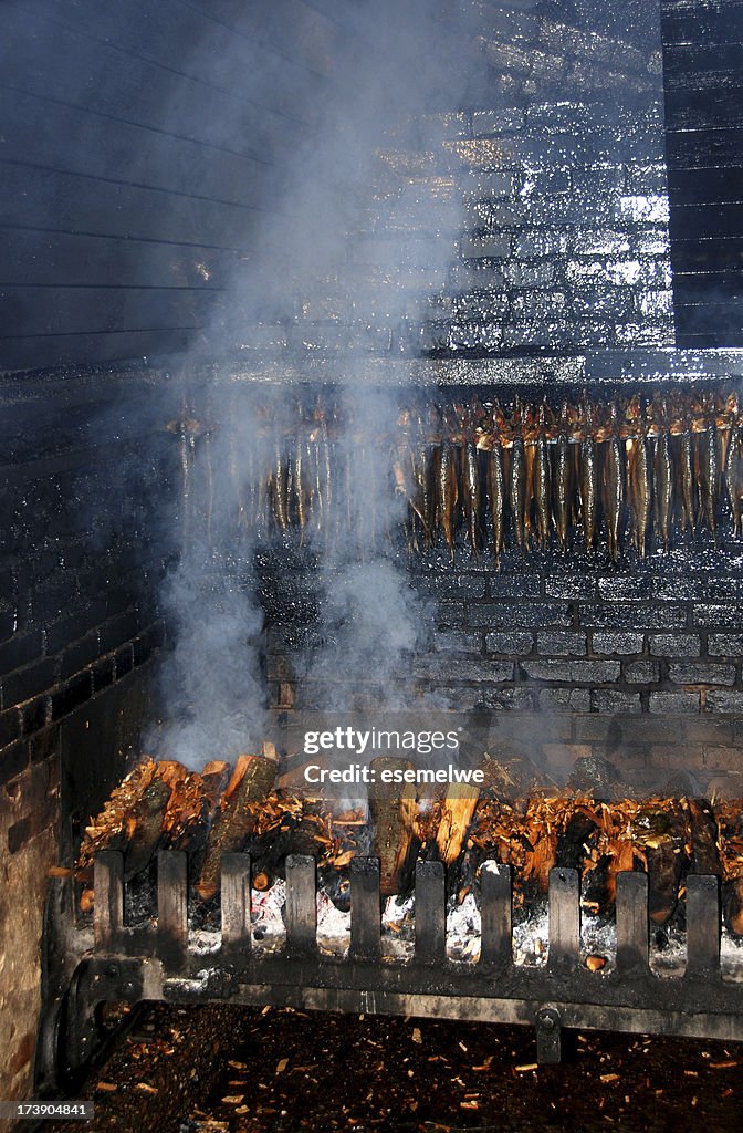 Traditional Nichtraucherzimmer im Ofen Rauch mackerels