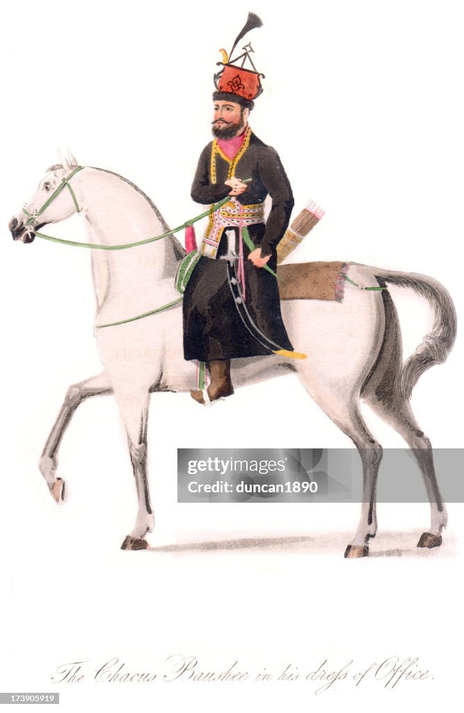 Ejecutivo de afganos a caballo