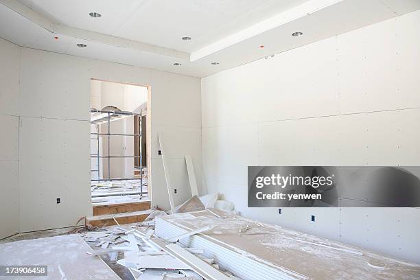 home interior drywall construction - drywall stock pictures, royalty-free photos & images