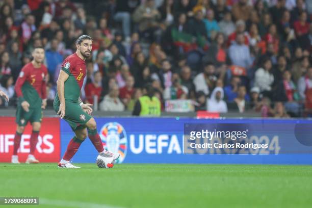 Ruben Neves of Portugal during the UEFA EURO 2024 European qualifier match between Portugal and Slovakia at Estadio do Dragao on October 13, 2023 in...