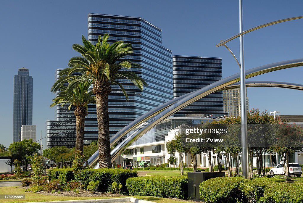 Modern Skyscraper And Office Buildings Houston, Texas Suburbs Galleria Area