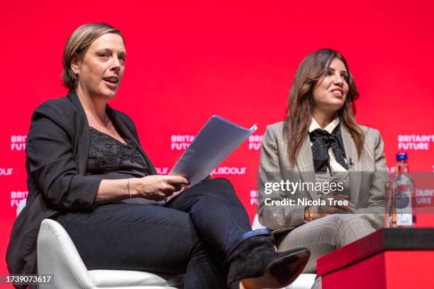 Jess Phillips Labour MP for Birmingham Yardley, Shadow Minister for Domestic Violence and Safeguarding holds a panel discussion on the conference...