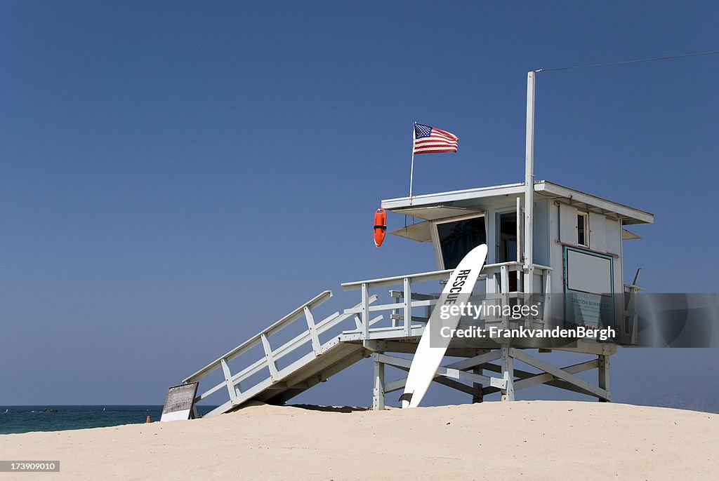 Rettungsschwimmer-station am Strand