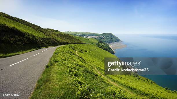 hill - lynmouth stock pictures, royalty-free photos & images