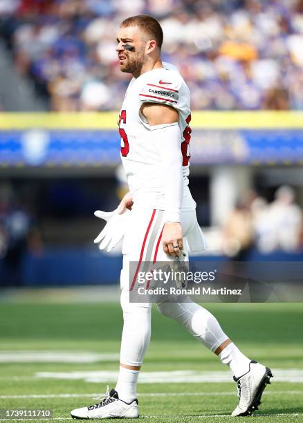 Zach Ertz of the Arizona Cardinals at SoFi Stadium on October 15, 2023 in Inglewood, California.