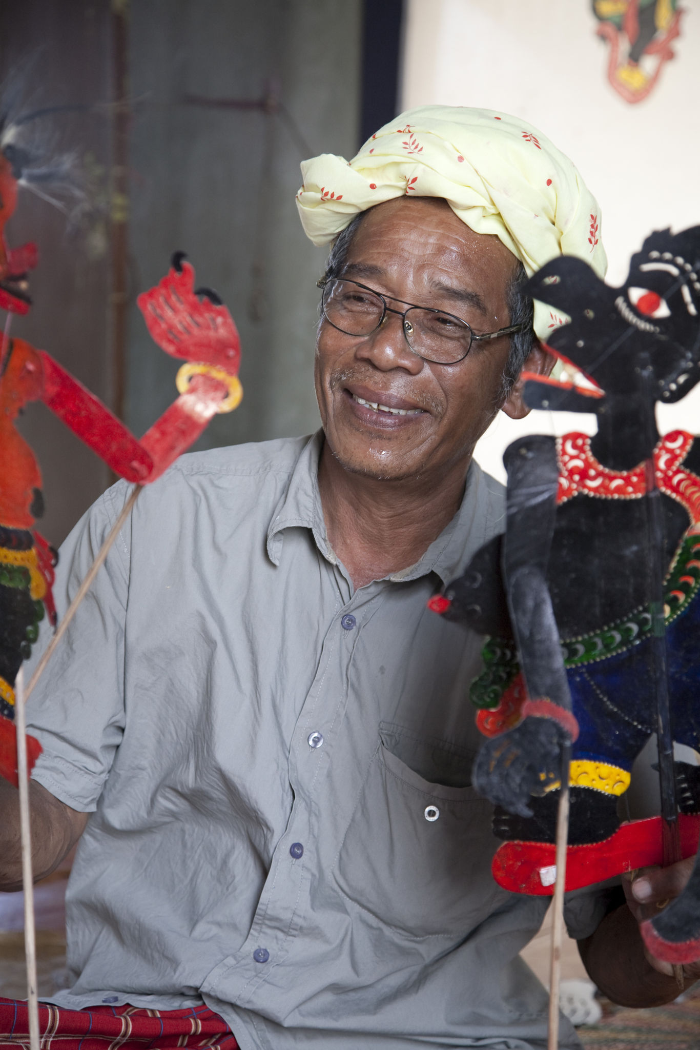 Malaysia, making shadow puppet, puppet skin. Malaysia, making shadow puppet, puppet skin.