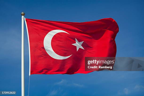 bandera turca - turkey fotografías e imágenes de stock