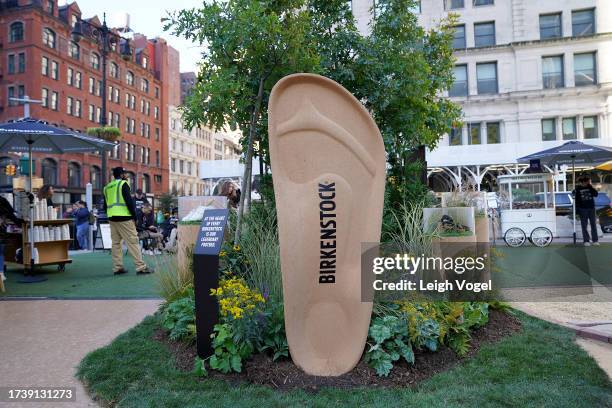 Invites NYC to walk the way nature intended with BIRKENFIELDS at Flatiron Plaza on October 11, 2023 in New York City.