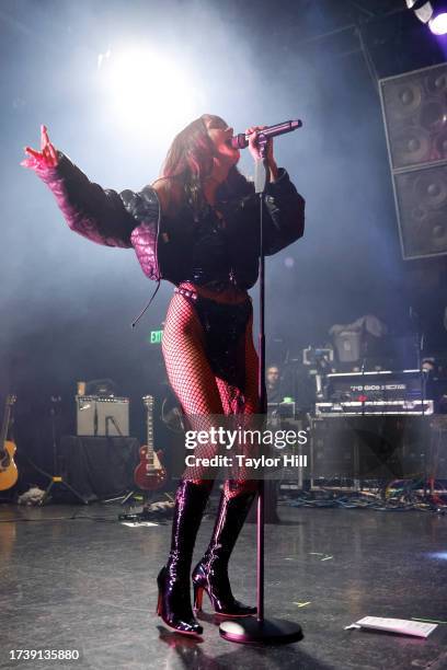 Jesse Jo Stark performs during the closing show of the "Doomed" tour at El Rey Theatre on October 15, 2023 in Los Angeles, California.