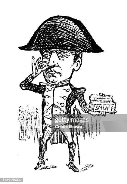 british satire caricature comic cartoon illustration - chewing tobacco stock illustrations