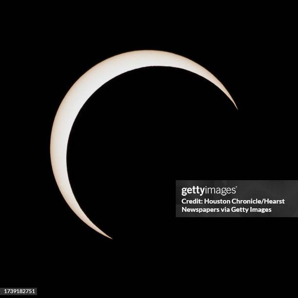 Photos of the annular solar eclipse at Hermann Park on Saturday, Oct. 14 in Houston. The eclipse was made by the moon passing between the sun and the...