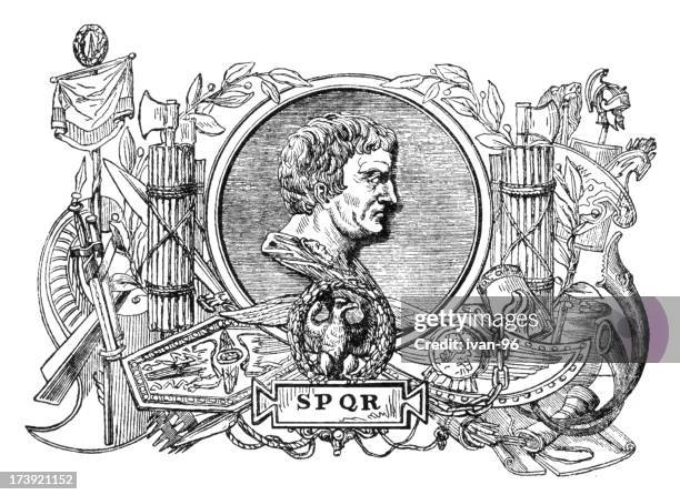emperor - caesar stock illustrations