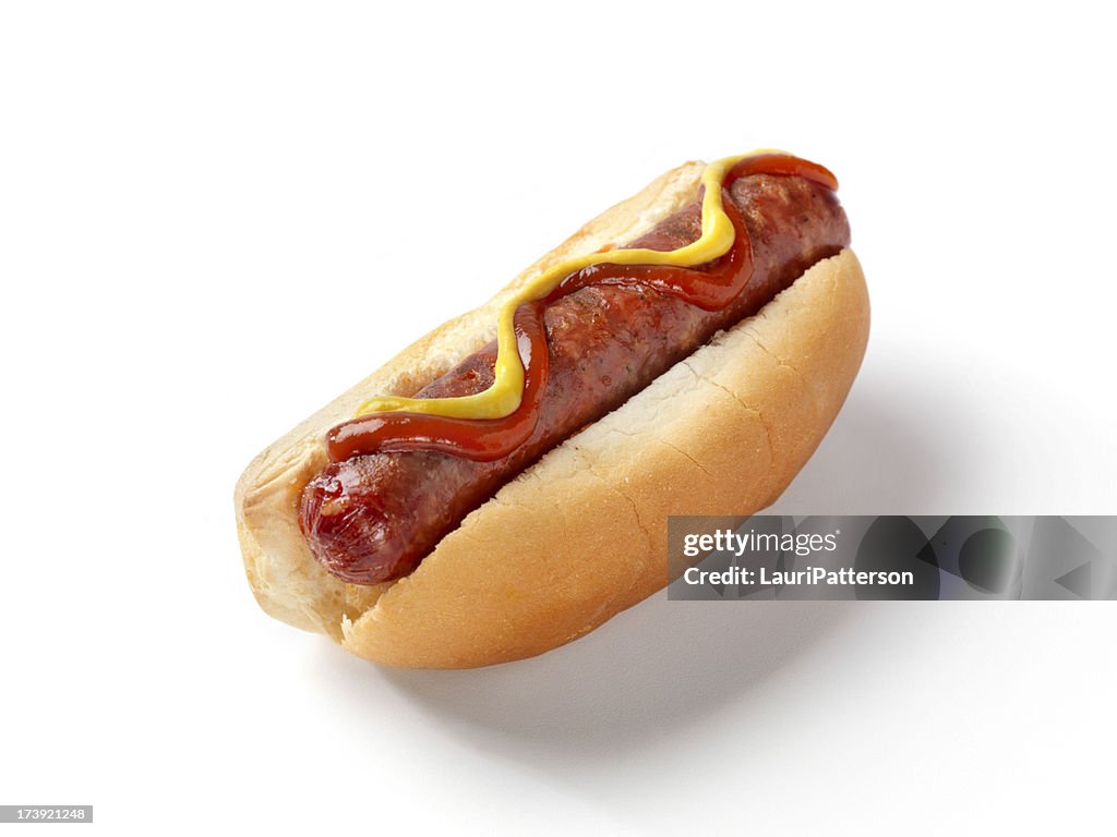 Hot Dog with Ketchup and Mustard