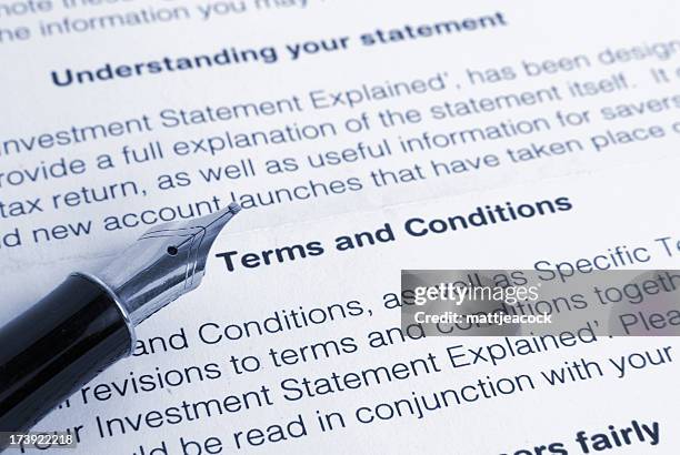 terms and conditions - fine print stock pictures, royalty-free photos & images